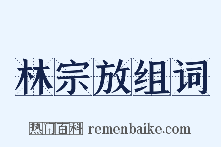 林宗放组词是什么意思的图片